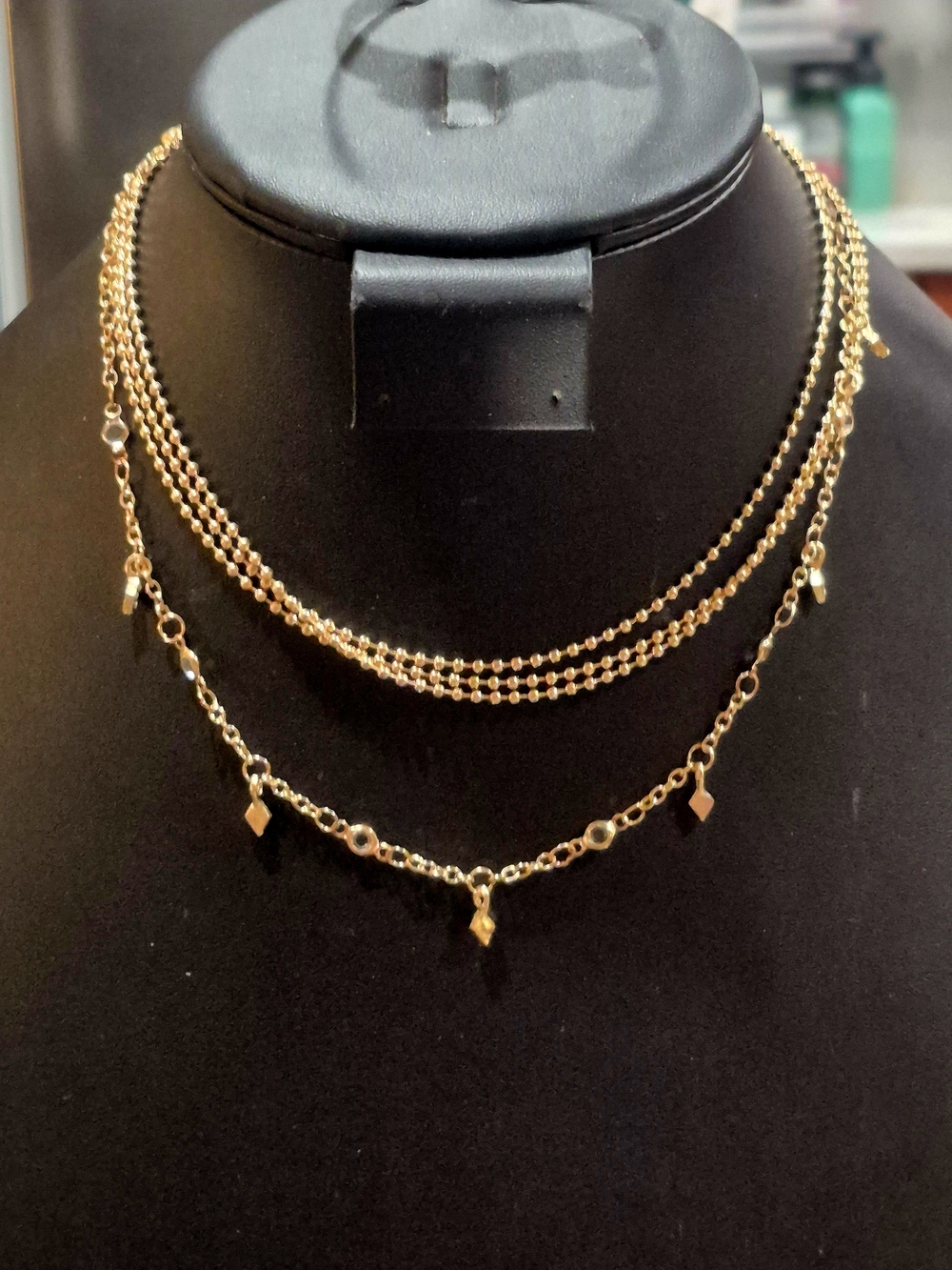 Gold tone Necklace Lot Bundle 4 Necklaces NY, AVON, UNSIGNED - Picture 11 of 11
